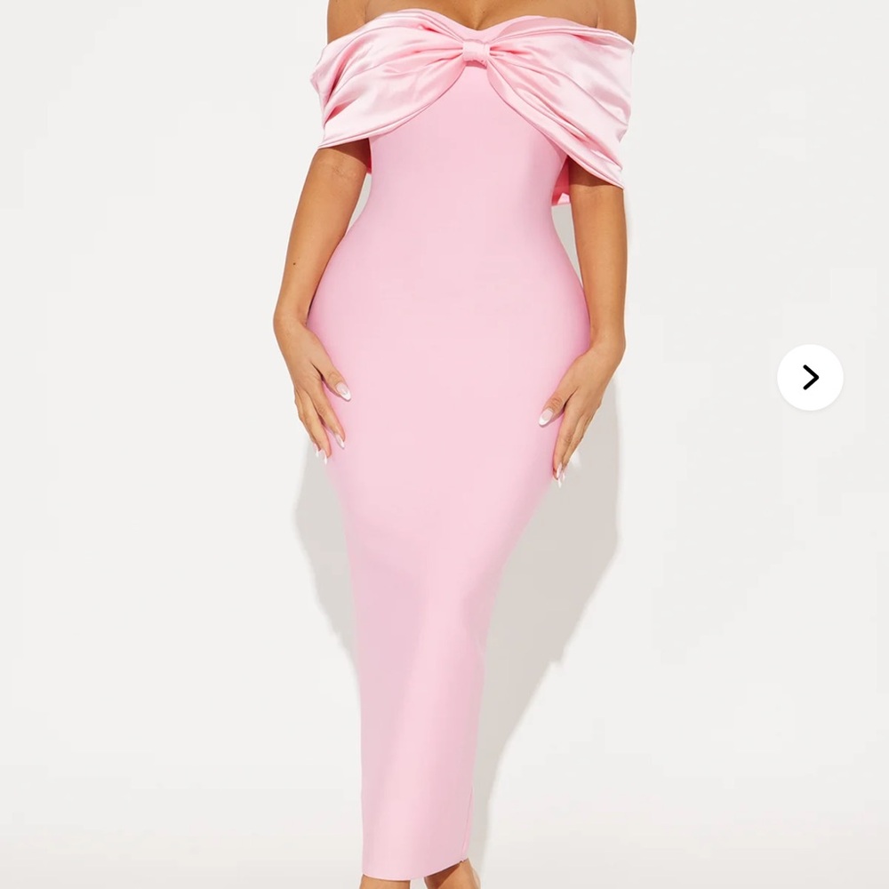 Elegant Pink Off-Shoulder Dress